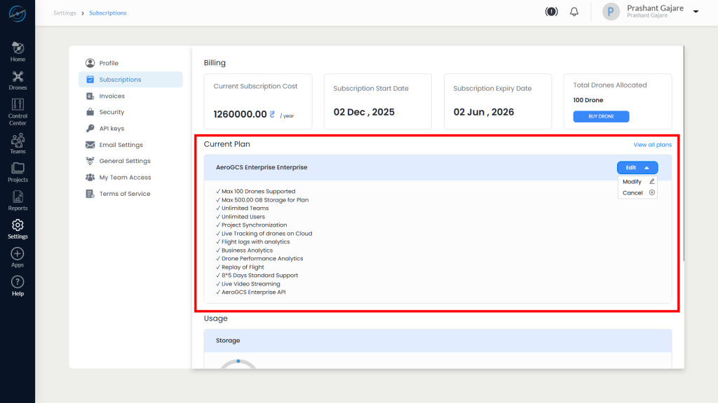 Current Subscription Plan Overview