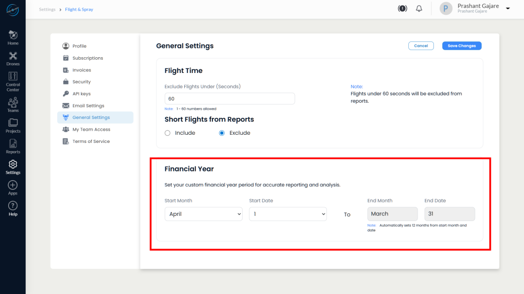 Financial Year Configuration