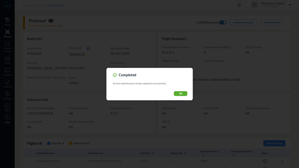 Maintenance mode enabled