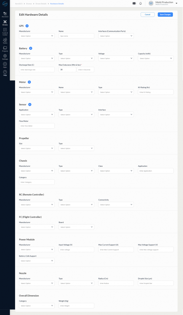 Blank Edit hardware screen