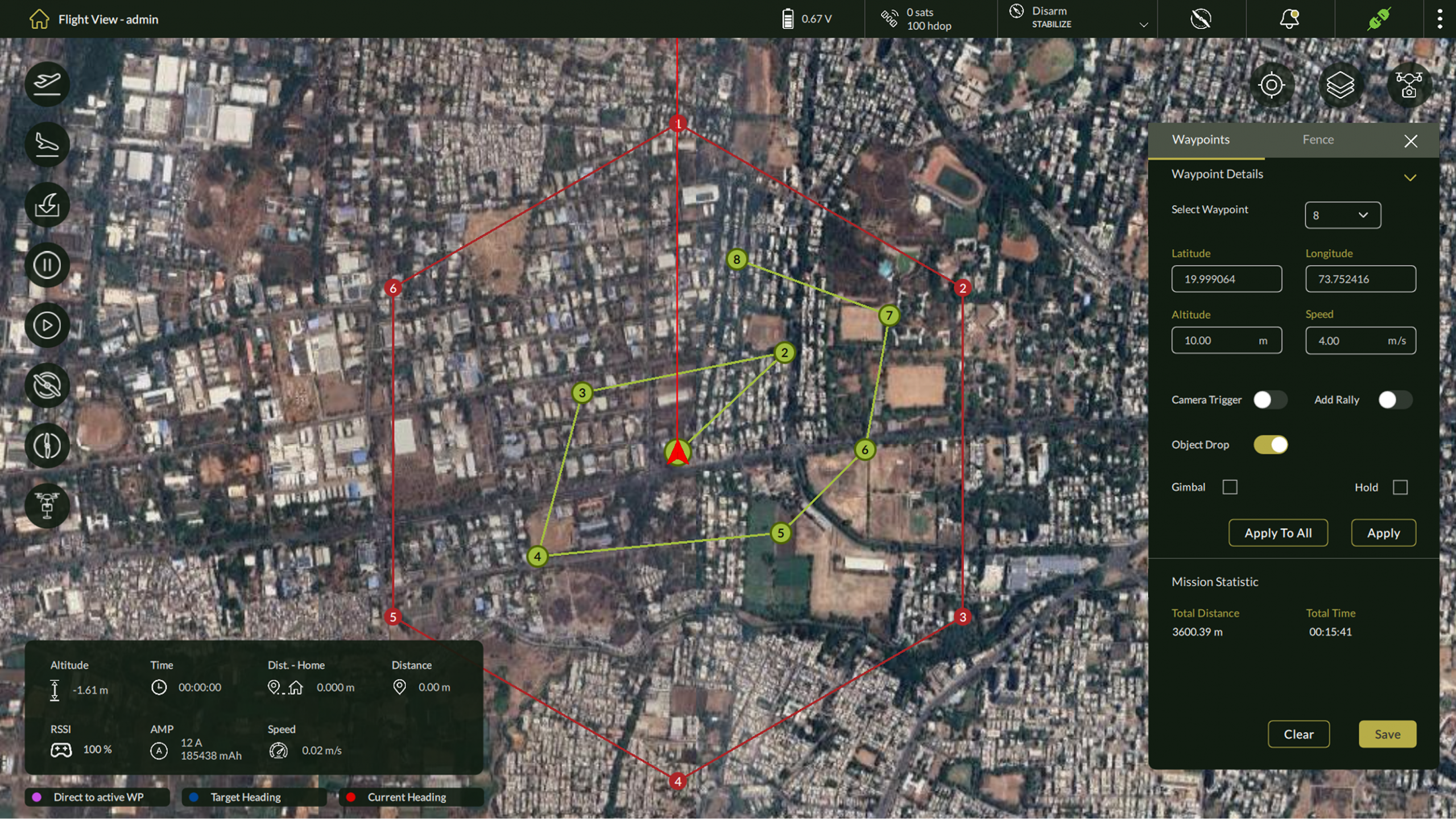 target location