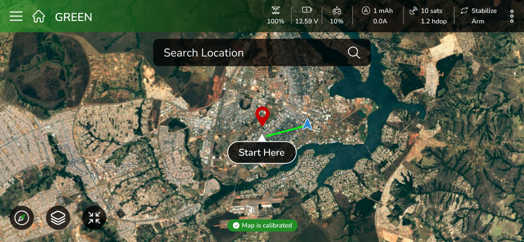 Dashboard - map calibrated