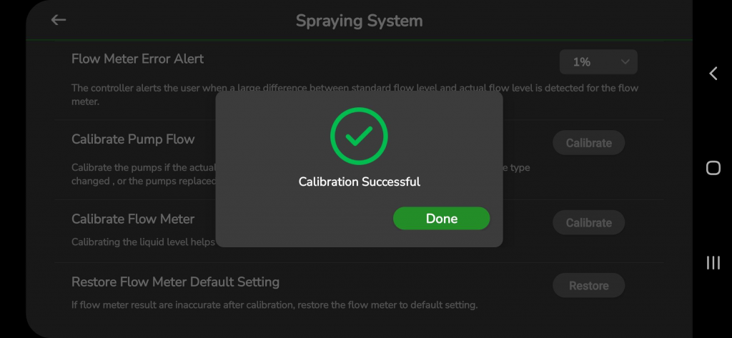 Calibration Successful