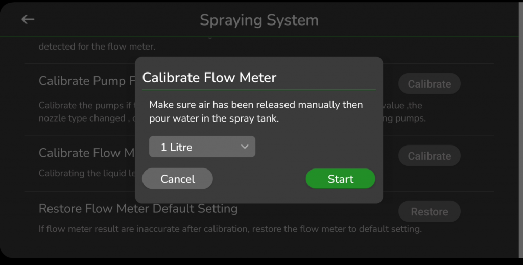 Calibrates Flow Meter