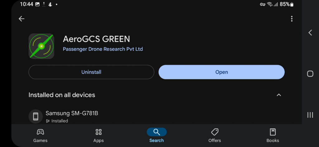 AeroGCS GREEN Installed